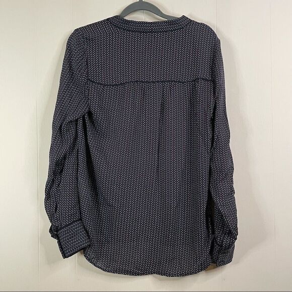 Vince Mini Geo Print Silk Top - Picture 6 of 7